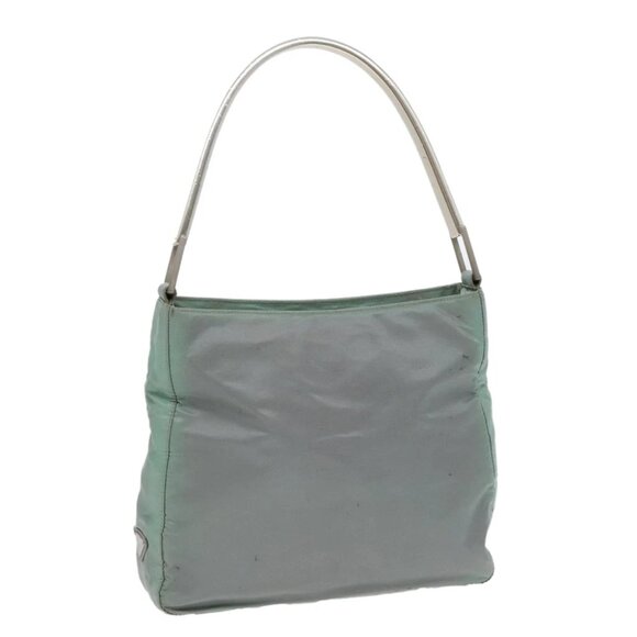 PRADA Shoulder Bag Nylon Khaki Silver Auth ki4969 - Picture 2 of 14